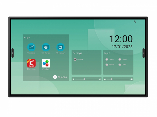 Sharp LM551 Interaktiver Flachbildschirm 139,7 cm (55") LED WLAN 500 cd/qm 4K Ultra HD Schwarz Touchscreen Eingebauter Prozessor Android 14 18/7