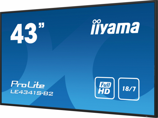 iiyama PROLITE LE4341S-B2 Digital Signage Flachbildschirm 108 cm (42.5") LCD 350 cd/m? Full HD Schwarz 18/7