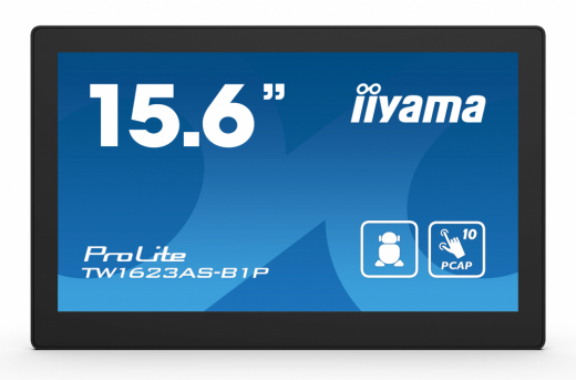 iiyama TW1623AS-B1P Signage-Display Interaktiver Flachbildschirm 39,6 cm (15.6") WLAN 450 cd/m? Double Full HD Schwarz Touchscreen Eingebauter Prozessor Android 24/7