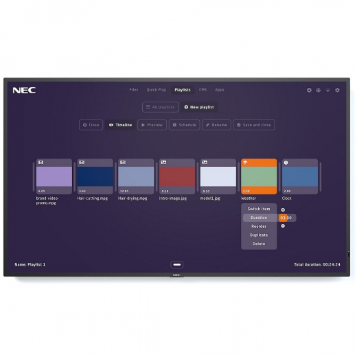NEC MultiSync® M551-MPi4 55 Zoll Display mit Medienplayer