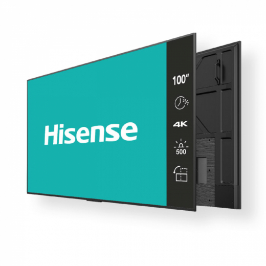 Hisense 100BM66D Signage-Display 2,54 m (100") LED WLAN 500 cd/m? 4K Ultra HD Schwarz 24/7