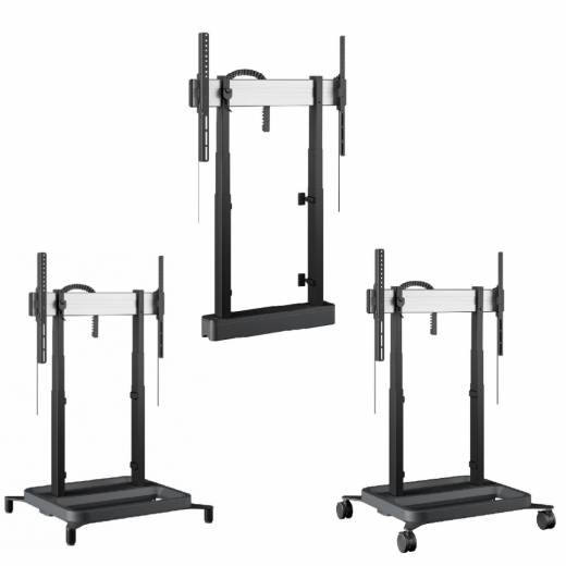 Motorisierte Halterungen der RISE 08er Serie Boden-Wand-Halterung, weiß