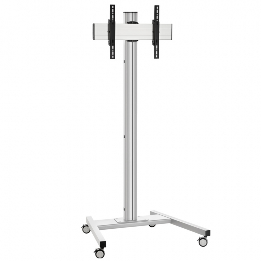 Monitor Rollwagen Silber für Displays bis 65 Zoll 180 cm