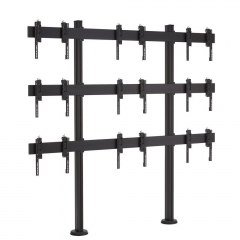 3x3 Videowall Standfuß freistehend mit Bodenverankerung FMVW3355