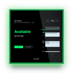 Evoko Naso Raumbuchungssystem 8 Zoll LCD Multi-Touch-Display