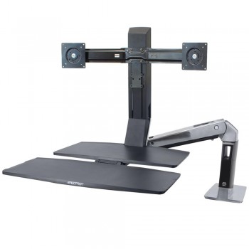 Ergotron WorkFit-A Dual Monitor mit Arbeitsfläche