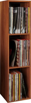 VCM Schallplatten-Regal Platto 3-fach Kern-Nussbaum