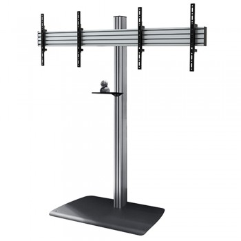 B-Tech Dual Monitor Standfuß BTF844 Schwarz/Silber