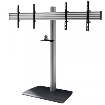 B-Tech Dual Bildschirm Standfuß BTF845 Schwarz/Silber