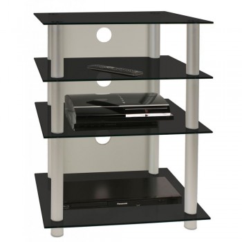 VCM TV Hifi Rack Bilus Schwarzglas