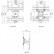 Wandhalterung für Plasma LCD Monitore BTV502 Schwarz