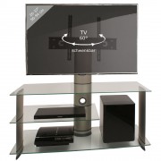 VCM LCD LED TV Rack mit Halterung Bulmo für 32 - 50 Zoll Klarglas