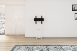 VCM TV-Standfuss Xila mit Zwischenboden Weiss