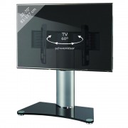 VCM Windoxa Maxi Tisch Standfuß für Monitore von 32-70 Zoll Schwarzglas