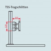 Novus Monitor Tragschlitten für TSS Säulen