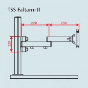 Novus TSS Faltarm II für TSS Säulen Belastung 5 kg