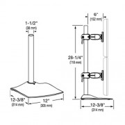 Ergotron DS100 Tischstandfuß für zwei Monitore vertikal