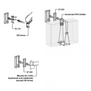 Ergotron Alu-Wandprofilschiene Länge 86,4 cm