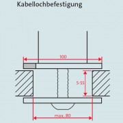 Novus TSS545K Säule mit Kabellochbefestigung