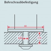 Novus TSS845B Säule mit Bohrschraubbefestigung