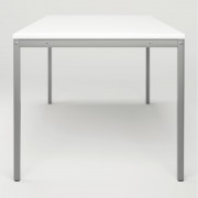 Schreibtisch 4 Fuß Eco 160 cm / Form1 / Nussbaum