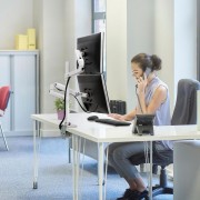 Ergotron LX Dual Monitorarm mit Tischhalterung