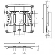 Wandhalter Polytech für kleine Monitore 15-42 Zoll 38-107 cm