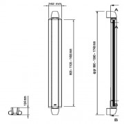 Wandsäule für Plasma LCD Monitore XWHS1455