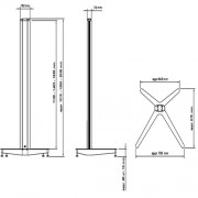 Standfuß für Plasma LCD Monitore XFH1955