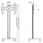 Rollwagen für Plasma LCD Monitore XFHM1105
