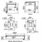 B-Tech Medical Monitor Wandhalterung mit Gelenkarm BT7593