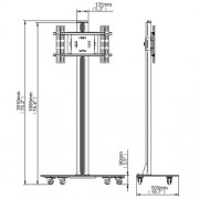 Rollwagen für Plasma LCD Bildschirme B-Tech BT8505