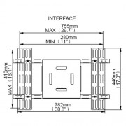 Rollwagen für Plasma LCD Bildschirme B-Tech BT8505