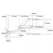 Ergotron LX Tastaturschwenkarm für Wandmontage
