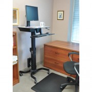 Ergotron WorkFit-C Sitz Steh Arbeitsplatz bis 24 Zoll Monitore
