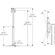 Höhenverstellbarer Chief TV Standfuß CHIMF1UB in Schwarz