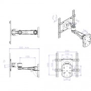 NewStar LCD LED Wandhalterung 10 - 37 Zoll Monitore FPMA W925