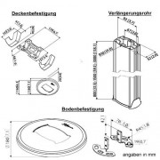 Boden-Deckensäule PUC3000-65 Set für Monitore mit 65 Zoll