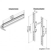 Boden-Deckensäule PUC3000-65 Set für Monitore mit 65 Zoll