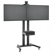 LCD LED Duo Rollwagen Trolley für Displays bis 48 Zoll