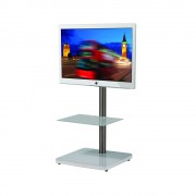 BTF800 TV Standfuß für Monitore bis 60 Zoll Weiß/Silber