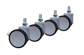 VCM TV-Standfuss Onu mit Rollen Silber