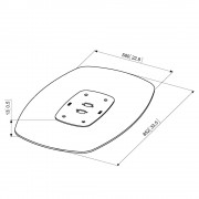 Vogels PFF 7040 Bodenplatte für Standfüße Rücken-an-Rücken