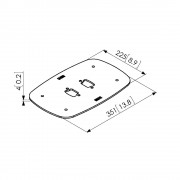 Vogels PFF 7060 Boden Montageplatte für Connect-it Rohre