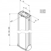 Vogels PUC 2530 Rohr 300 cm Connect-it