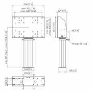 Vogels FME5064 motorbetriebene Bodenständer, Boden befestigt 50 cm
