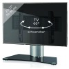 VCM Windoxa Mini Tisch Standfuß für Monitore von 22-37 Zoll Schwarzglas
