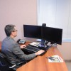 Ergotron WorkFit-A Dual Monitor mit Arbeitsfläche
