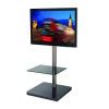 BTF800 TV Standfuß für Monitore bis 60 Zoll Schwarz/Silber