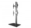 B-Tech Dual TV Standfuß BTF841 Schwarz/Silber